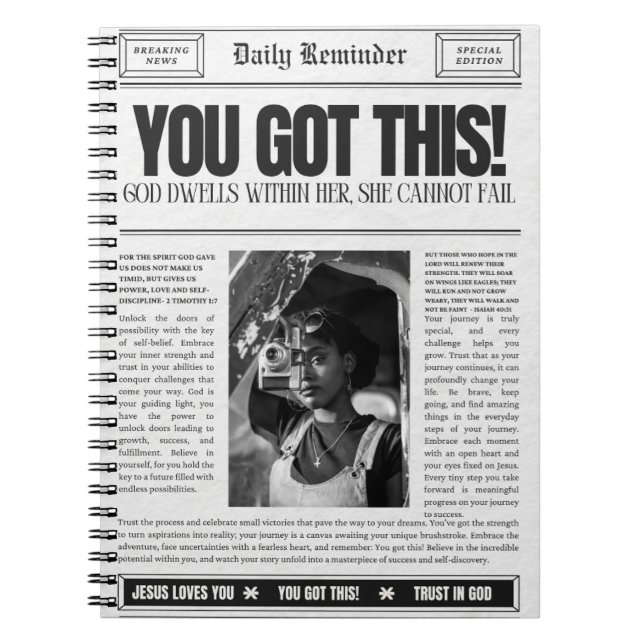 Caderno Espiral Livro de fotografia, Bloco de notas de Bíblia (Frente)