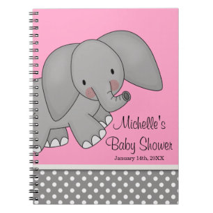 Caderno Espiral Livro de hóspedes bonito do chá de fraldas do