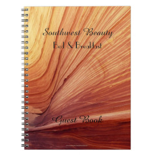 Caderno Espiral Livro de hóspedes da cama & do pequeno almoço,