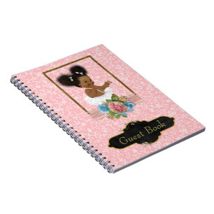 Caderno Espiral Livro de hóspedes do chá de fraldas do