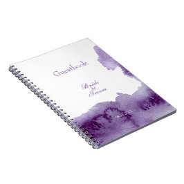Caderno Espiral Livro de hóspedes do Ultra Violet Elegant Watercol