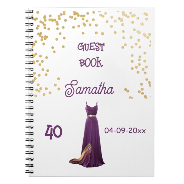 Caderno Espiral Livro de hóspedes espirais 40º aniversário (Frente)