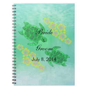 Caderno Espiral Livro de hóspedes havaiano do casamento de Honu
