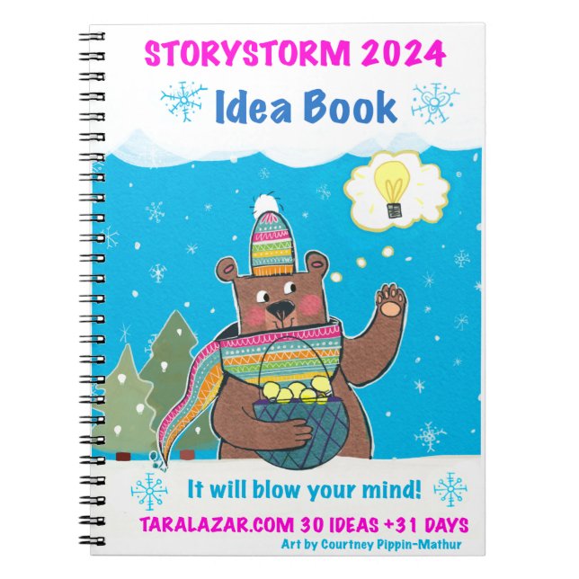 Caderno Espiral Livro de ideias e Diário de Storystorm em 2024 (Frente)