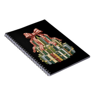 Caderno Espiral Livro de Natal Árvore de Natal Professor Leitura L