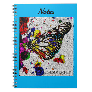 Caderno Espiral Livro de Nota de Summerfly - Fundo Azul