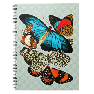 Caderno Espiral Livro de nota do No1 da colagem da borboleta