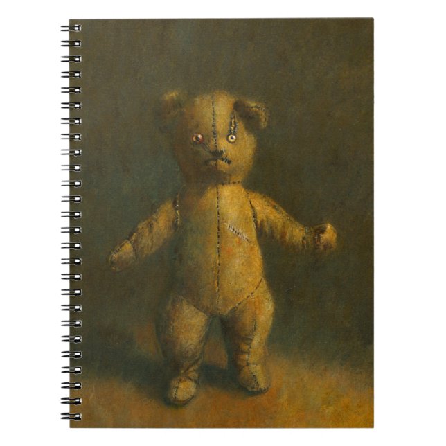 Caderno Espiral Livro de Nota do Urso de Teddy Zombie (Frente)