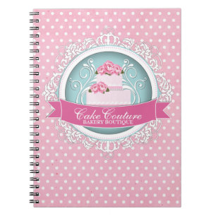 Caderno Espiral Livro de nota elegante do artista do bolo