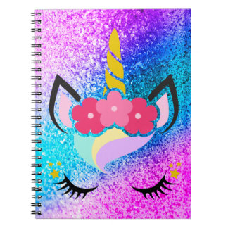 Caderno Espiral Livro de nota personalizado do brilho de Ombre do