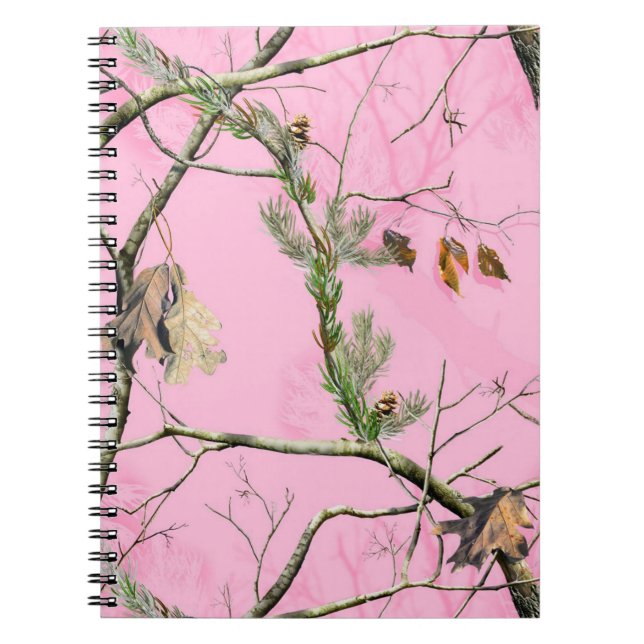 Caderno Espiral Livro de Nota Real da Camuflagem Rosa (Frente)