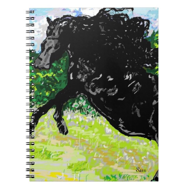 Caderno Espiral Livro de Notas de Fotografia Black Stallion (Frente)