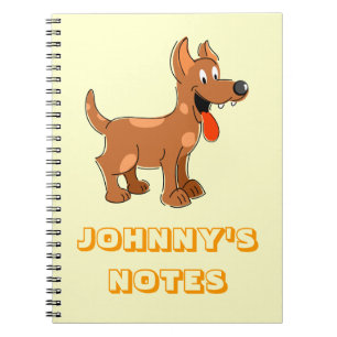 Caderno Espiral Livro de notas de um Cão de Cartoon