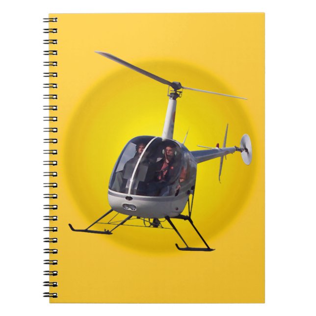 Caderno Espiral Livro de Notas do Diário do helicóptero do noteboo (Frente)