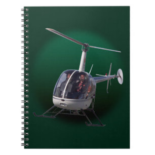 Caderno Espiral Livro de Notas do Diário do helicóptero do noteboo