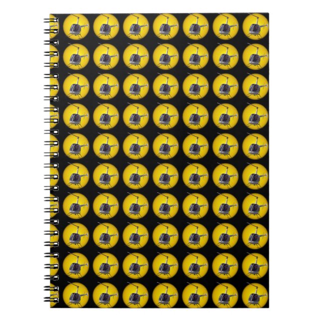 Caderno Espiral Livro de Notas do Diário do helicóptero do noteboo (Frente)