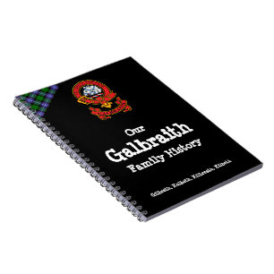 Caderno Espiral Livro de Notas do Histórico da Família Clan Galb