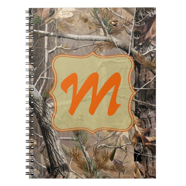 Caderno Espiral Livro de Notas Iniciais da Camouflage Hunting Mono (Frente)