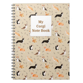 Caderno Espiral Livro de Notas Misturado de Corgi