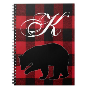 Caderno Espiral Livro de Notas Personalizado Barra de Urso Xadrez