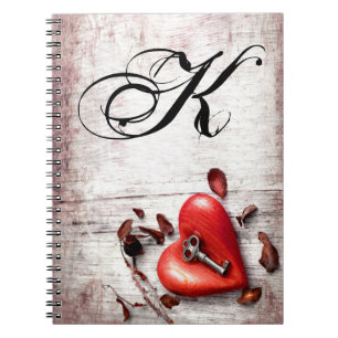 Caderno Espiral Livro de Notas Personalizado Chave de Madeira do P