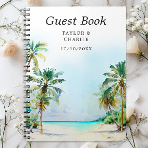 Caderno Espiral Livro de Presenças para Casamento em Destino de Pr