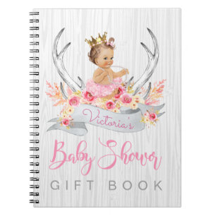 Caderno Espiral Livro de Presentes de Chá de Bebê Tribal de Antílo