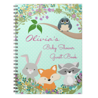Caderno Espiral Livro de Presentes e Convidados para Chá de Bebê F