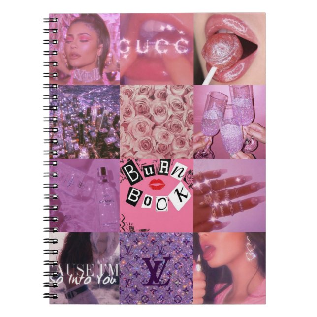 Caderno Espiral Livro de Queimadura Rosa Sassy (Frente)