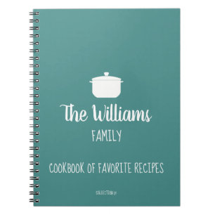 Caderno Espiral livro de receitas da família das receitas