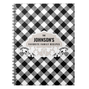 Caderno Espiral Livro de receitas da família Rustic Kitchen