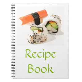 Caderno Espiral Livro de receitas de comida japonesa asiática sush