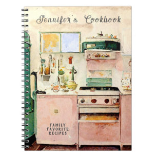 Caderno Espiral Livro de Receitas de Cozinha Country Vintage