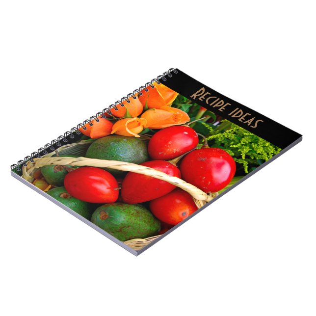 Caderno Espiral Livro de receitas de frutas tropical (Left Side)