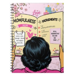 Caderno Espiral Livro de Receitas de Plenitude Materna Arte de Qua