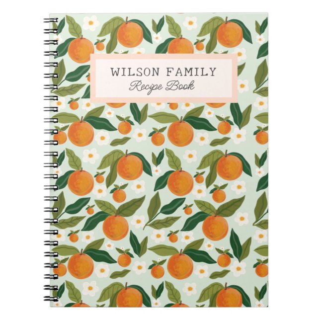 Caderno Espiral Livro de Receitas Familiares Personalizadas de Cut (Frente)