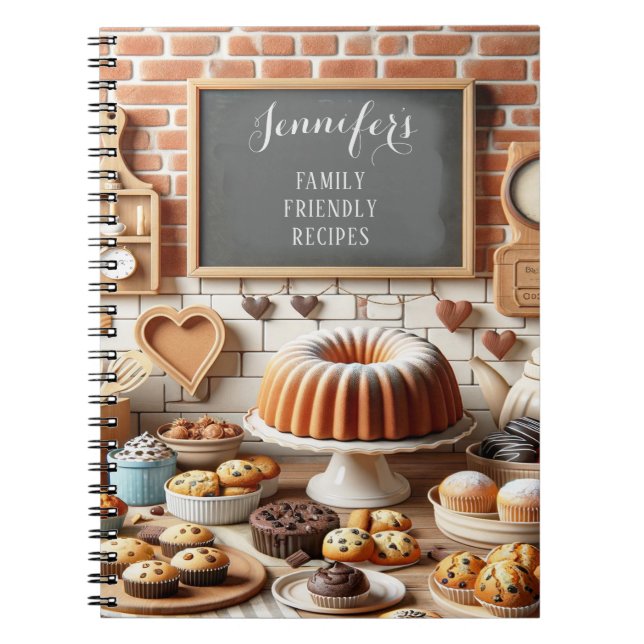 Caderno Espiral Livro de receitas personalizado (Frente)