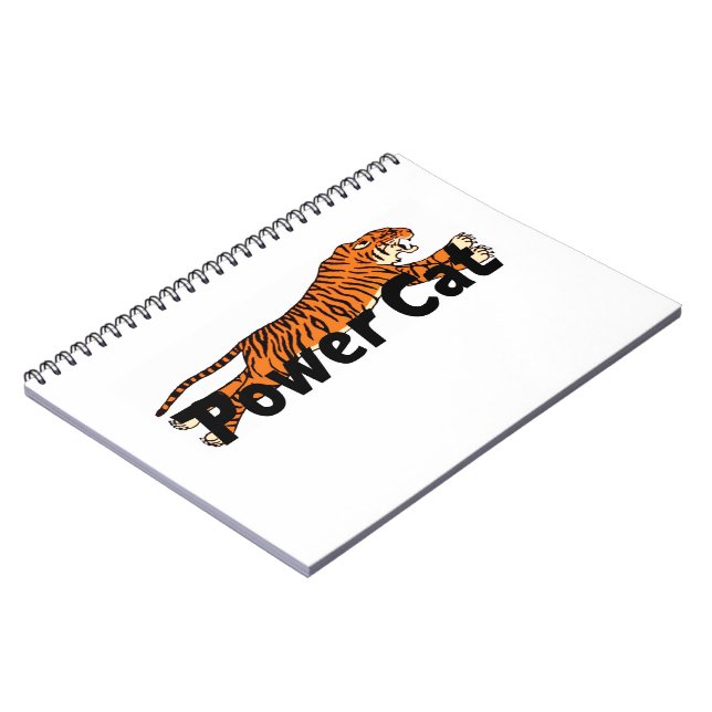 Caderno Espiral Livro de registro de Power Cat (Left Side)