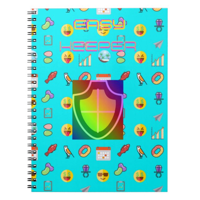 Caderno Espiral Livro de Registro de Senha do Easy Keeper (Frente)