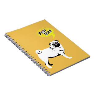 Caderno Espiral Livro de Regras do Pug