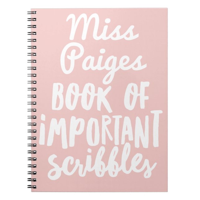 CADERNO ESPIRAL LIVRO DE SCRIBBLES IMPORTANTES (Frente)