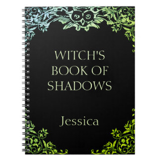 Caderno Espiral Livro De Sombras Personalizado De Bruxas