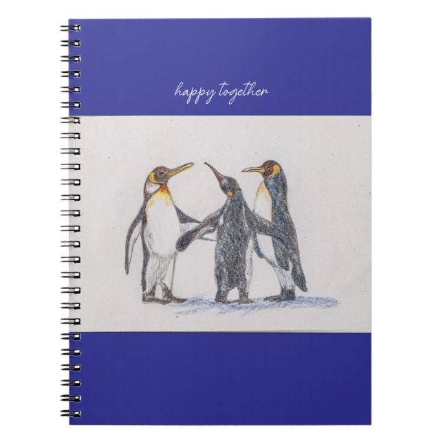Caderno Espiral livro espiral dos pinguins (Frente)