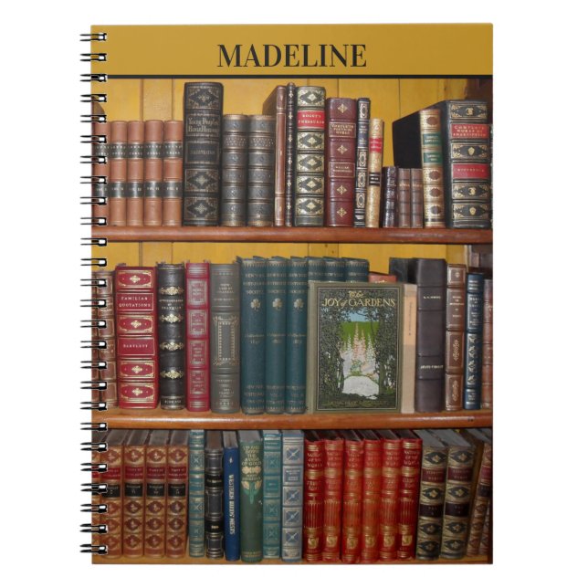 Caderno Espiral Livro Lover Biblioteca Livros de Capa Dupla Notebo (Frente)