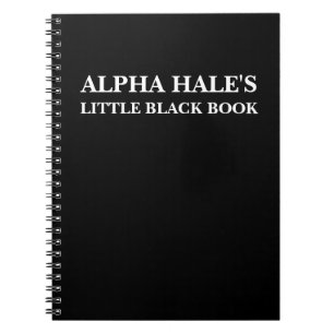 Caderno Espiral Livro Negro de Alfa Hale (personalizável)