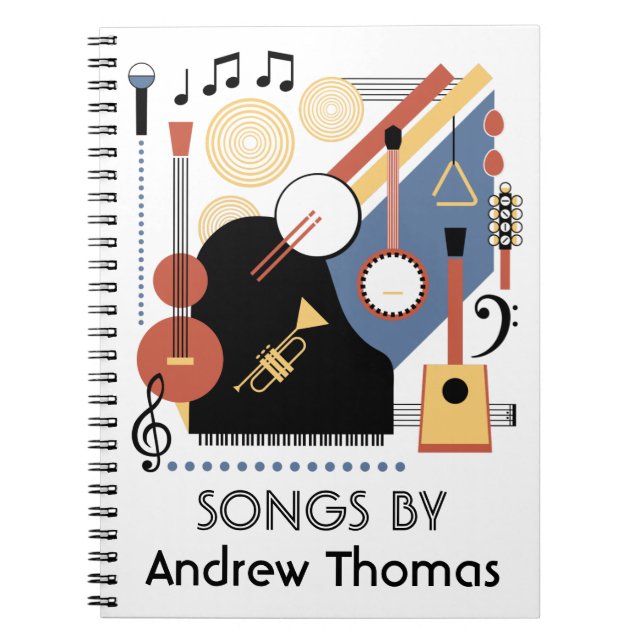 Caderno Espiral Livro Personalizado da Banda Bauhaus (Frente)