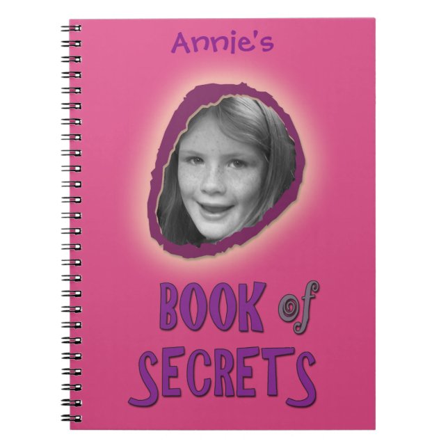 Caderno Espiral Livro Rosa de Segredos com Fotografia e Nome Perso (Frente)