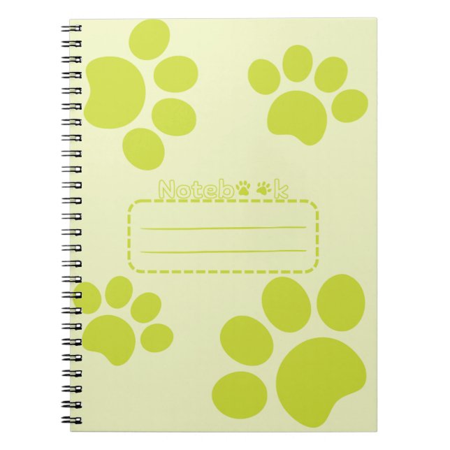 Caderno Espiral Livro verde de folha de gato (Frente)