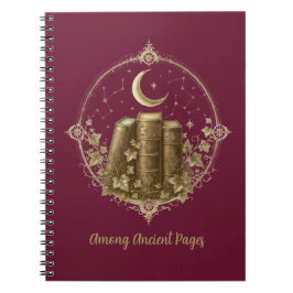 Caderno Espiral Livros da Dark Academia Vitoriana e Diário da Lua