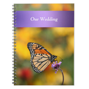 Caderno Espiral Livros de Casamento da Borboleta Monarch